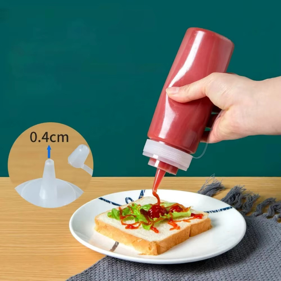 Galavilly Squeeze Sauce Flasche aus Kunststoff in Transparent für Ketchup, BBQ-Saucen und Olivenöl - Bild 2