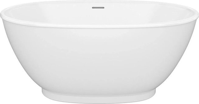 Vente-unique Freistehende Badewanne Mobula in Weiß, oval aus Acryl, B: 130 cm, H: 70 cm, T: 186 cm - Bild 1