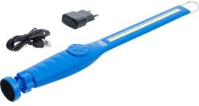 BGS COB-LED-Arbeits-Handleuchte ultra flach in Blau mit Magnet und USB-Anschluss, dimmbar und verstellbar - Bild 1