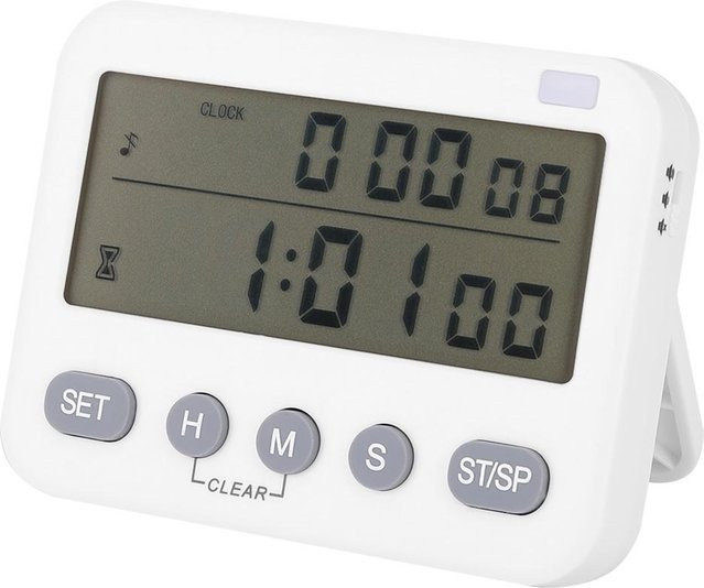 TOMTOP JMS Kochtimer mit Vibrationsfunktion und Stummmodus in Grau und Weiß - Bild 1