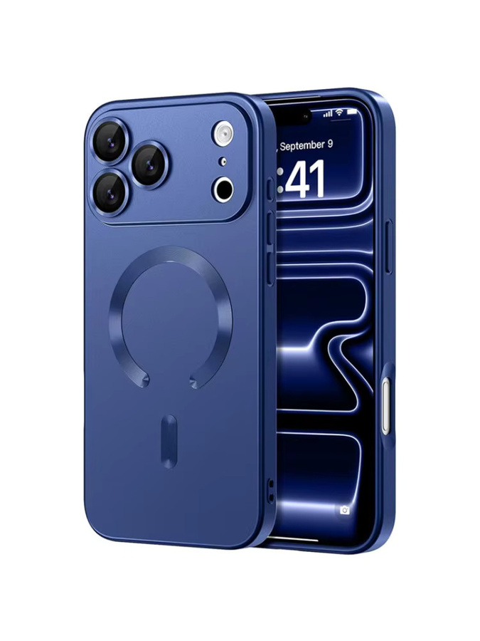 Newteneight Magnetische TPU Schutzhülle für iPhone in Blau, Stoßfeste MagSafe kompatible Hülle - Bild 7