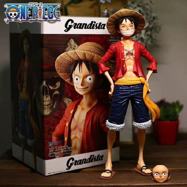 Yiran toy 1 One Piece Luffy Actionfigur, 28cm, Gesichtswechselnd, ab 14 Jahren - Bild 1