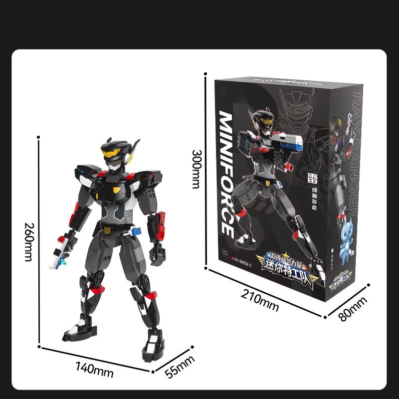 JAKI Jiaqi Mini Special Agent Team Police Force Mecha Montage Bausteine Desktop Figur Ornamente Multicolor - Bild 2