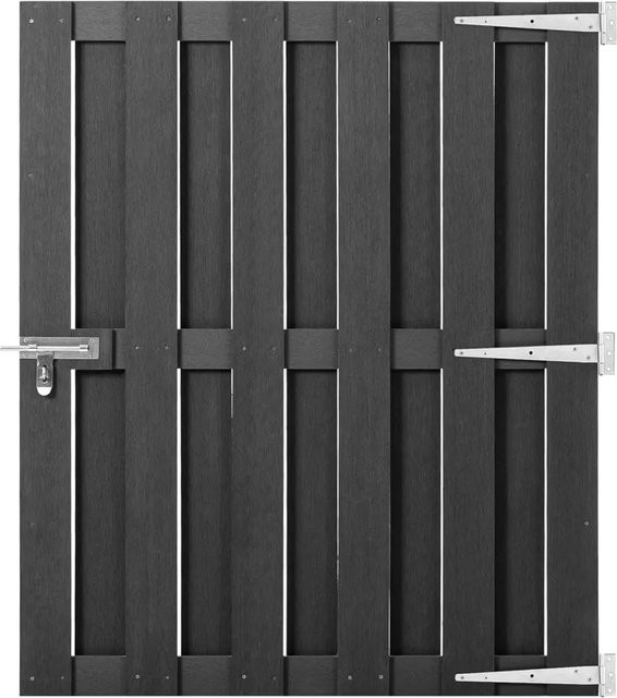 vidaXL Gartentor aus WPC in Grau, B: 100 cm, H: 112 cm - Bild 1