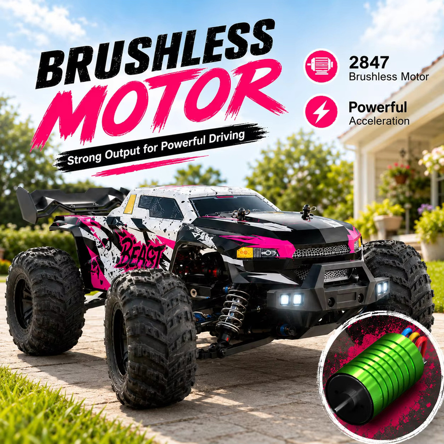 ZNLYRION RC Off-Road Monster Truck, ferngesteuert, mit LED-Scheinwerfern, ab 14 Jahren - Bild 7