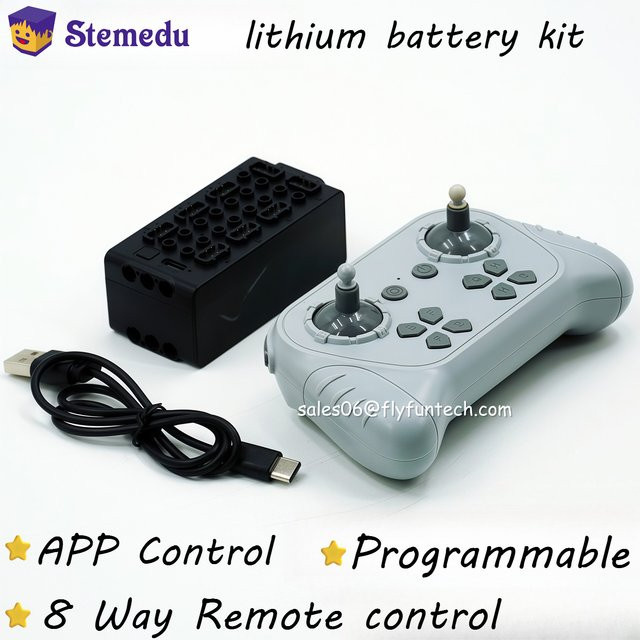 stemedu Power Functions Motor Bausteine Set, APP-Steuerungs-Kit, 8-Wege Fernbedienung - Bild 1
