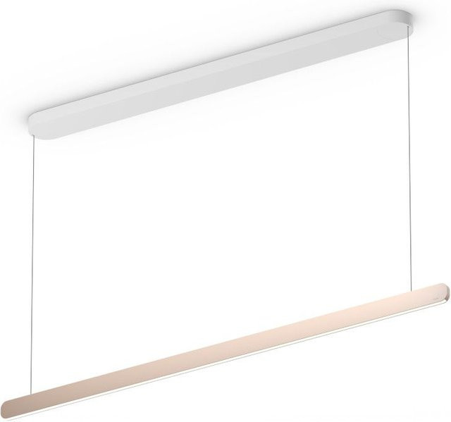 Occhio Mito linear volo 140 up LED-Pendelleuchte in Weiß matt und Gold matt mit Occhio air Modul, höhenverstellbar von 65 bis 165 cm - Bild 1