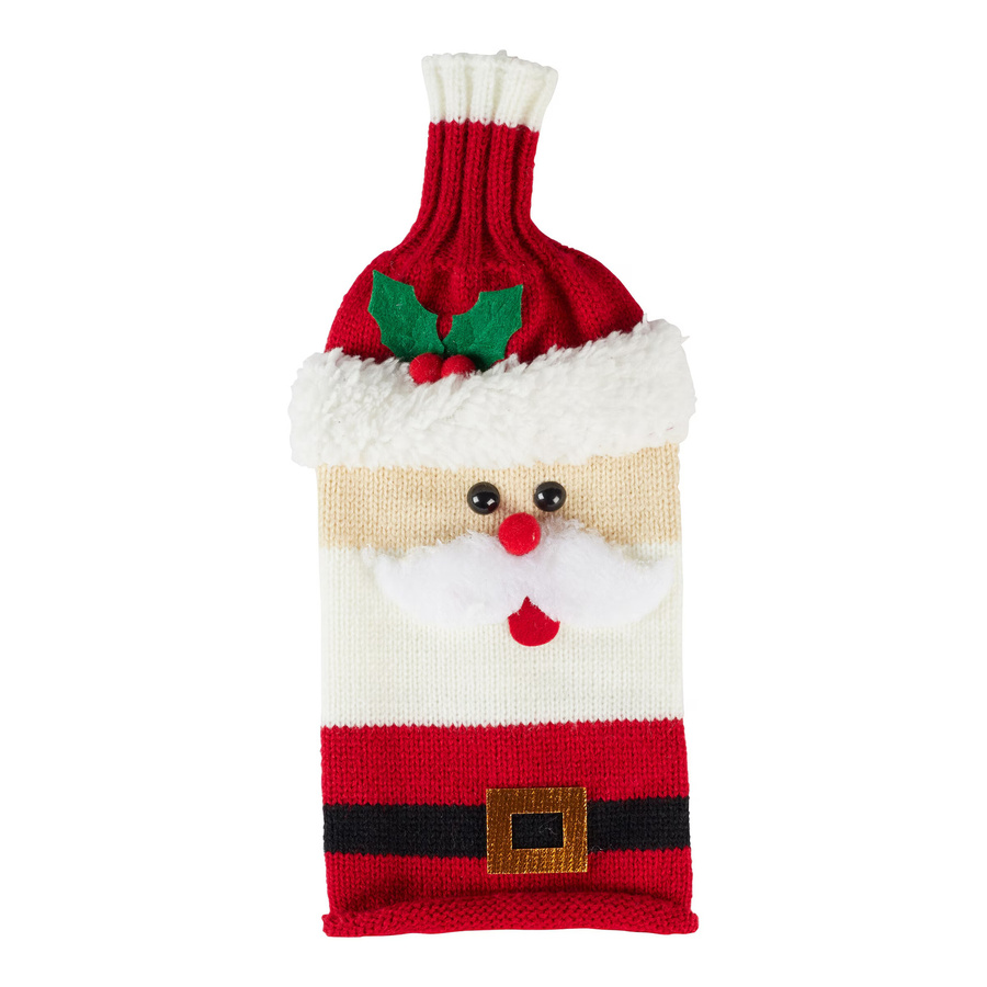 Viva Domo Flaschenkostüm aus Textil in Rot für die Weihnachtsdekoration - Bild 2