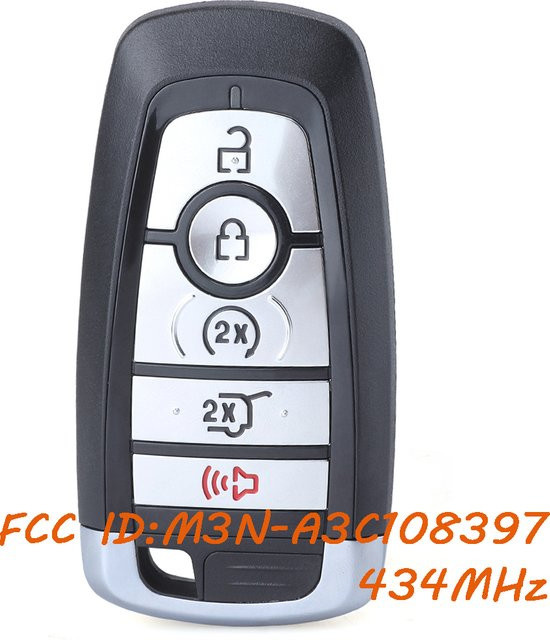 KEYECU Smart-Remote-Schlüsselanhänger für Ford Edge Expedition in Schwarz, 434 MHz, M3N-A3C108397, 164-R8355, 7812-A3C108397 - Bild 1