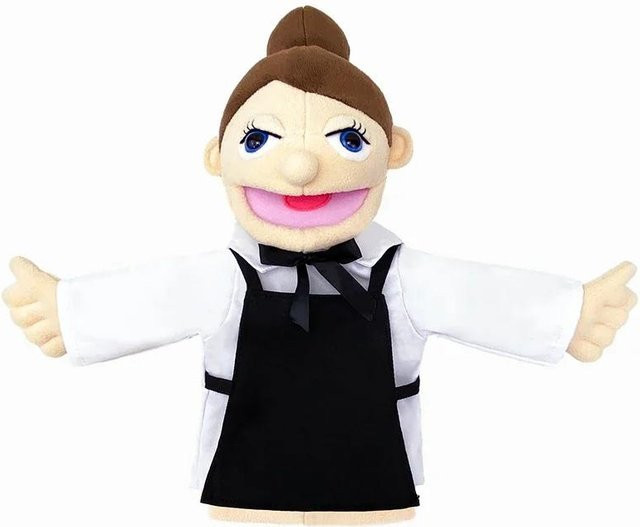 Yiran toy Simulation Cartoon Berufe Große Handpuppe Plüsch, Bauchrednerpuppe - Bild 1