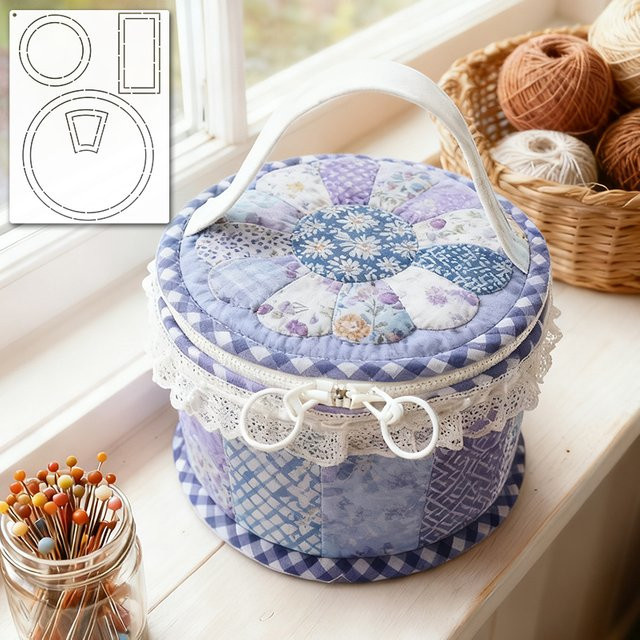 YOMDID Runde Nähen Vorlage aus PET für DIY Tuch Box und Quilten, Transparent, B/T/H: 28,0 x 21,0 cm - Bild 1