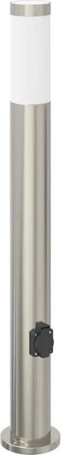 vidaXL Pollerleuchte aus Edelstahl in Silber mit Auslass, IP44, E27, Höhe: 80 cm - Bild 1