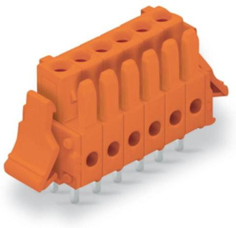 WAGO Buchsengehäuse-Platine 734 in Orange, 50 Stück, Rastermaß: 3.81 mm - Bild 1