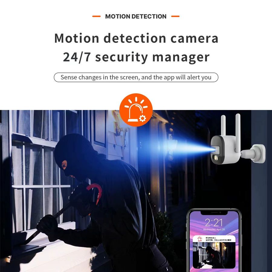 Tuya WLAN PTZ-Außenkamera mit 5MP Auflösung, 10-fach Zoom, Vollfarb-Nachtsicht und Bewegungserkennung in Weiß - Bild 4