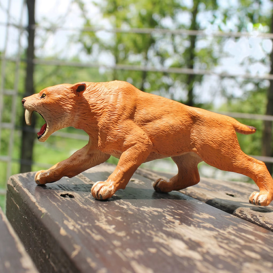 XIALIBAOMOWAN Säbelzahntiger, Actionfigur, Prähistorisches Wildtier, PVC - Bild 4