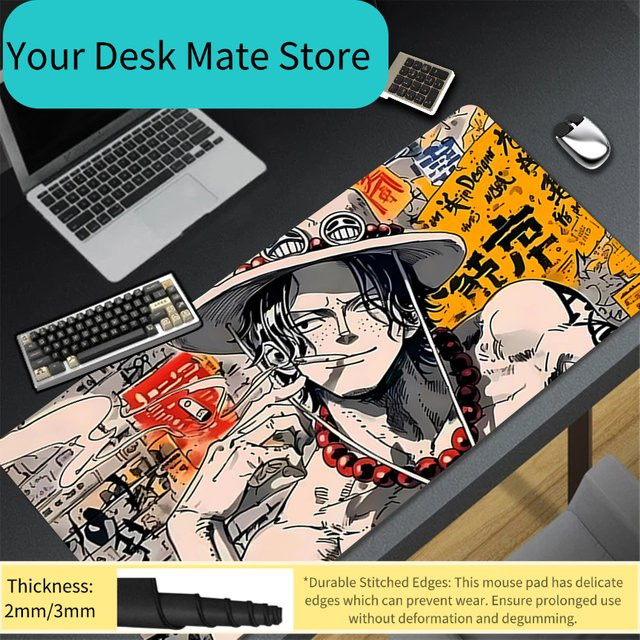 Bandai Mauspad für Büro und Gaming, rutschfeste Schreibtischunterlage in Multicolour - Bild 1