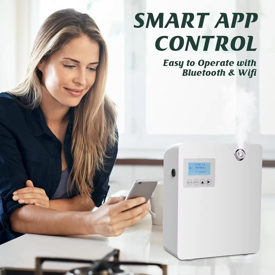 HAOYUNMA Bluetooth Smart Aroma Diffusor in Weiß mit App-Steuerung für bis zu 300m3 Raumvolumen - Bild 2