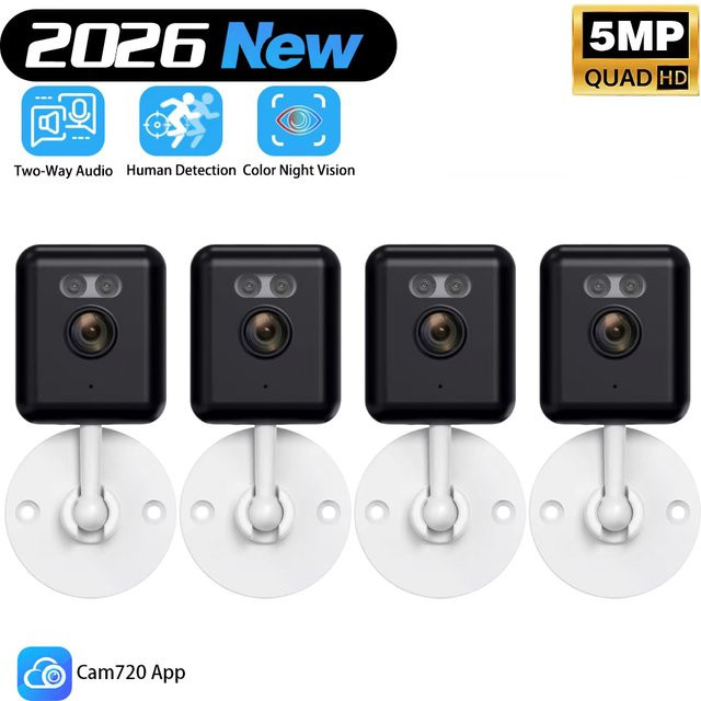 Cam720 Kabellose Heimkamera mit 5MP HD Auflösung, WLAN Innen-Videokamera mit Zwei-Wege-Audio und App-Steuerung als Babymonitor - Bild 1