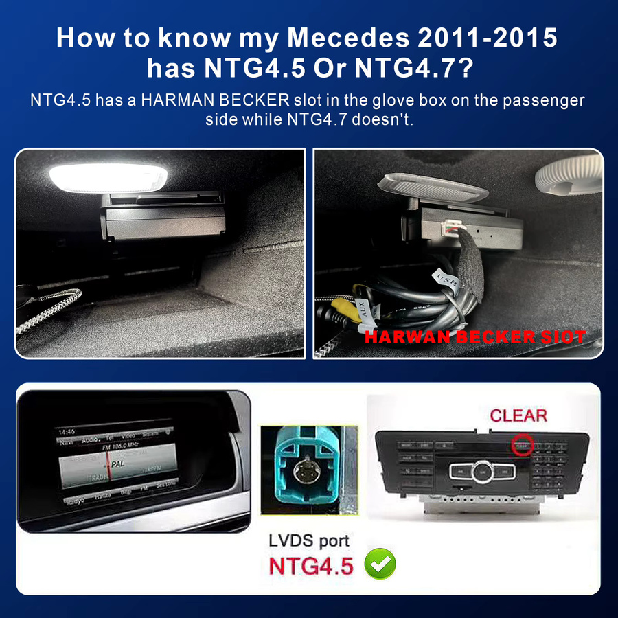 ANYFAR Drahtlose CarPlay und Android Auto Decoder Box für Mercedes Benz NTG4.5 Systeme mit Harman Becker Interface, Schwarz - Bild 5