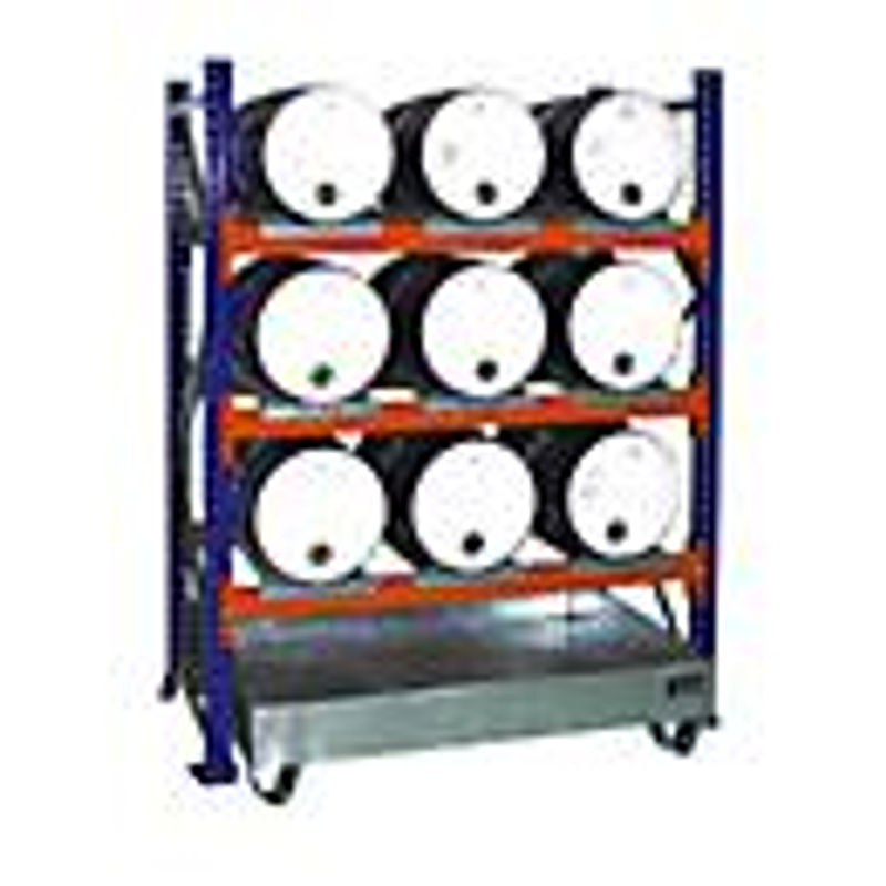 Fassregal BAUER 3004 Grundregal mit Auffangwanne 200 l, 3 Ebenen, B/T/H: 151,0 x 80,0 x 200,0 cm - Bild 4