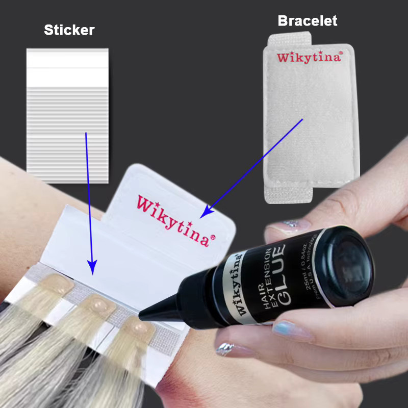 Wikytina Haarverlängerungs-Set mit UV-Licht-Werkzeugen, Kleber und Aushärtungslicht, Unisex - Bild 4