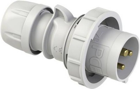 PC Electric Shark 0132-1 CEE Stecker 16A 3polig in Weiß mit IP67 Schutzart - Bild 1