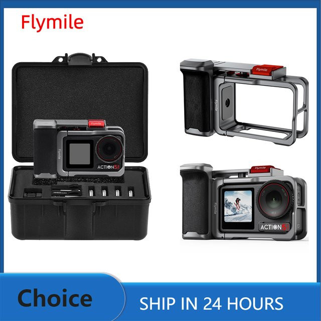 Flymile Action 5 Pro Fotografie Griff Kit mit Shutter Bundle für DJI Osmo Action 4 und Action 3 Zubehör - Bild 1