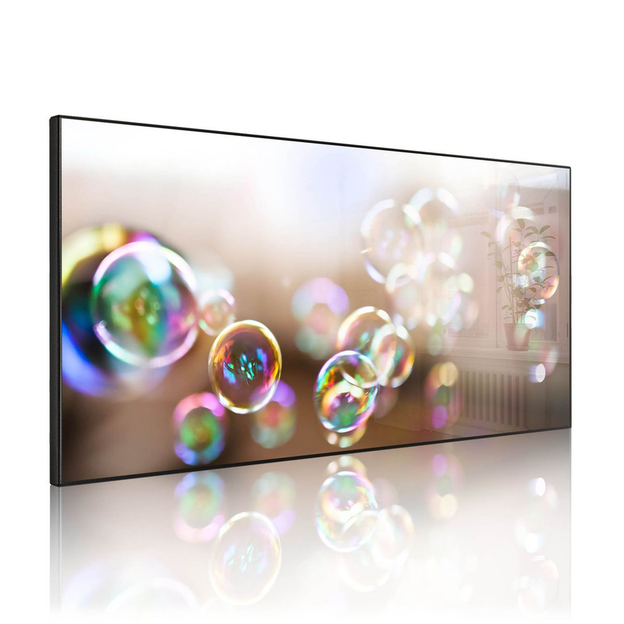 banjado Metall Magnettafel mit Seifenblasen Motiv in Schwarz, B/H: 78 x 37 cm - Bild 1