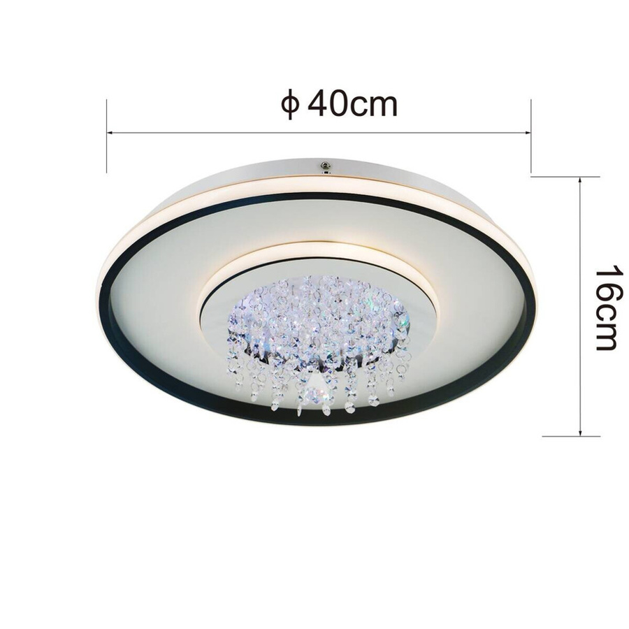 POCOline LED-Pendelleuchte Anna modern schwarz Metall Kunststoff B/H/T: 40 x 16 x 40 cm - Bild 2
