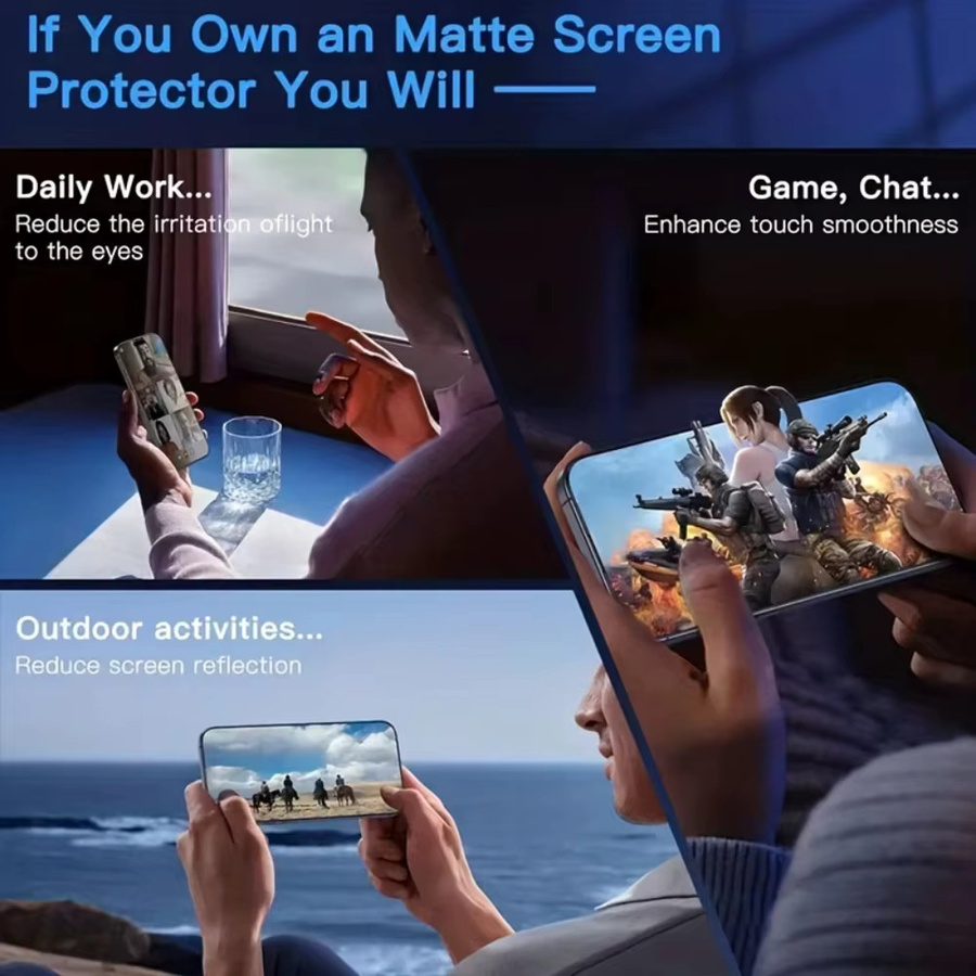 Caynes Keramikmembran Displayschutzfolie mit Privatsphäre-Schutz für Samsung Galaxy S25 Ultra S24 S23 S22 S21 S20 FE und weitere Android Modelle, Transparent - Bild 5