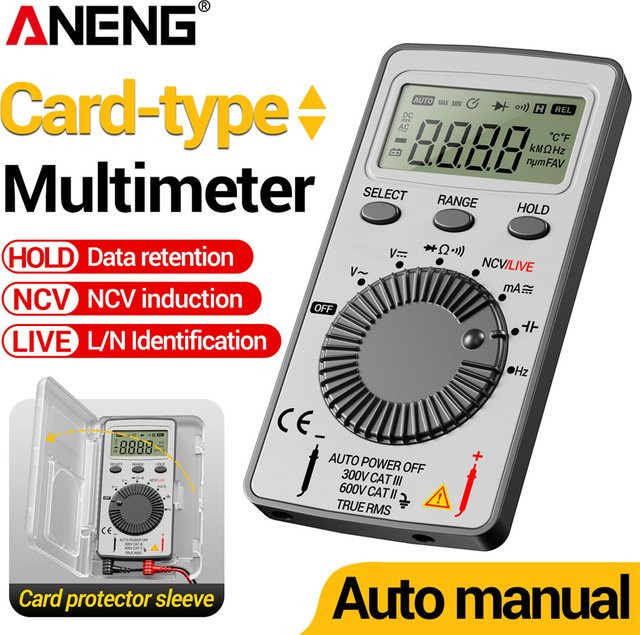 ANENG AN101 Digitales Mini-Multimeter Professioneller AC/DC-Spannungsprüfer und Kfz-Stromtester - Bild 1