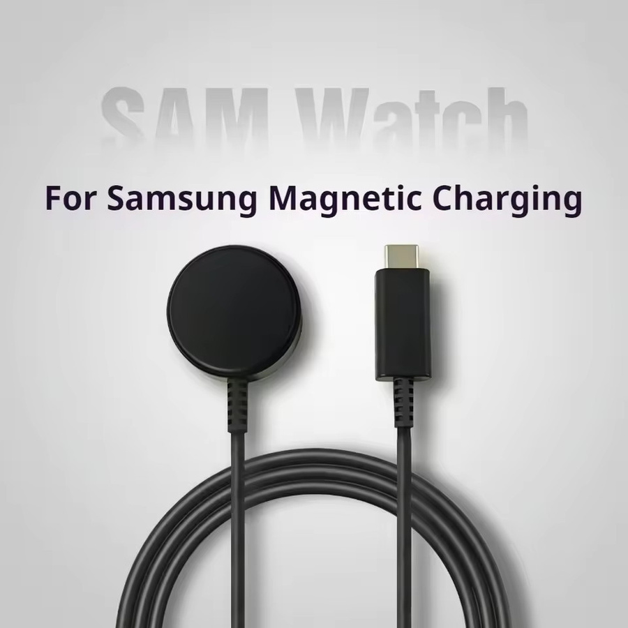 Samsung Magnetisches Kabelloses Ladegerät mit USB-C Typ-C Ladeständer für Galaxy Watch 8 7 6 Classic 5 Pro 4 3 2 in Schwarz - Bild 3