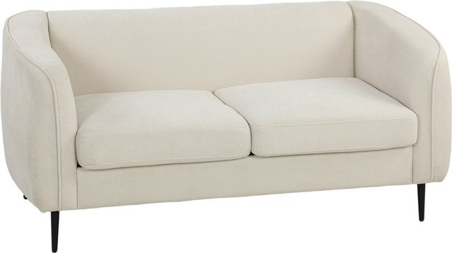 HOMCOM 2-Sitzer-Sofa aus Velours in Beige mit Taschenfederkern und Metallfüßen - Bild 1