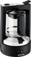 Krups Kaffeemaschine KM468910 Druckbrühautomat in Schwarz und Silber mit Glaskanne und Edelstahl-Elementen, Fassungsvermögen 12 Tassen - Bild 2