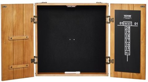 VEVOR Dartboard Cabinet aus Massivholz in Braun mit Scoreboard und Zubehör für Cricket-Spiele - Bild 1