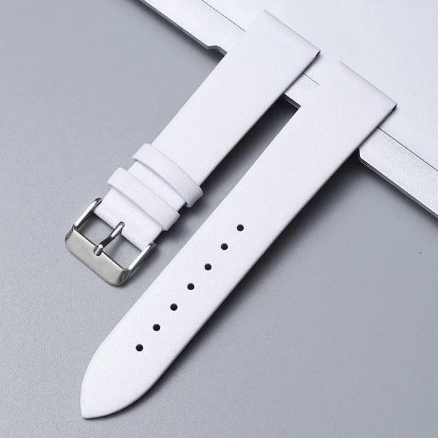 Foucsontop Uhrenarmband Leder, weiß, Herren - Bild 1