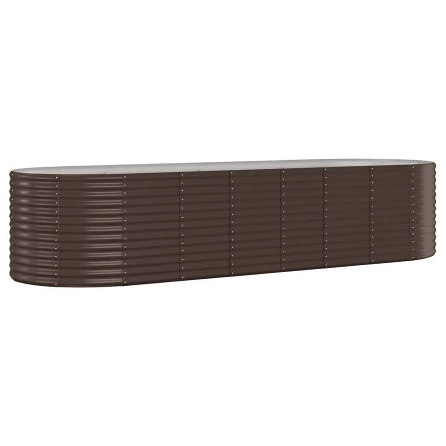 Furnicato Hochbeet aus verzinktem Stahl in Braun, B/T/H: 322 x 100 x 68 cm - Bild 2