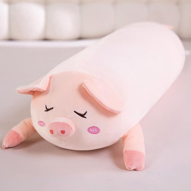 Yiran Health & Beauty Rosa Schwein Plüschtier, langes Kissen, 100cm - Bild 1