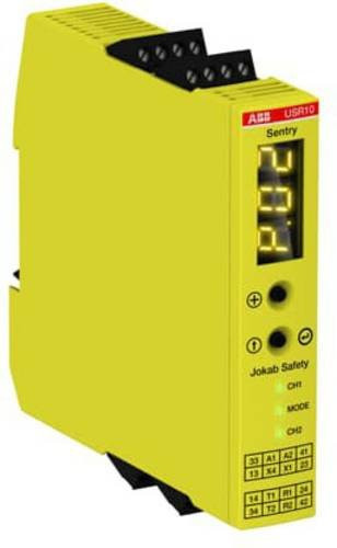 ABB Sicherheitsrelais Sentry USR10 24VDC Gelb B/T/H: 22,5 x 120 x 120 mm - Bild 1