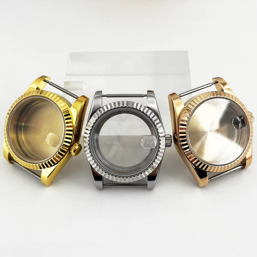 RICHUS Uhrengehäuse, Bicolor, Silber/Gold/Roségold, Saphirglas, 36 mm/39 mm - Bild 2