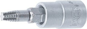 BGS Schraubenausdreher-Bit-Einsatz T20 für defekte Torx-Profile mit 6,3 mm Innenvierkant Antrieb, Farbe Silber - Bild 1