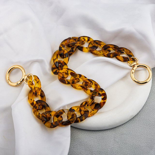 SONGCHANGJEWELRY Taschenkette, Schildkröte, Leoparden, Acryl, Unisex - Bild 1