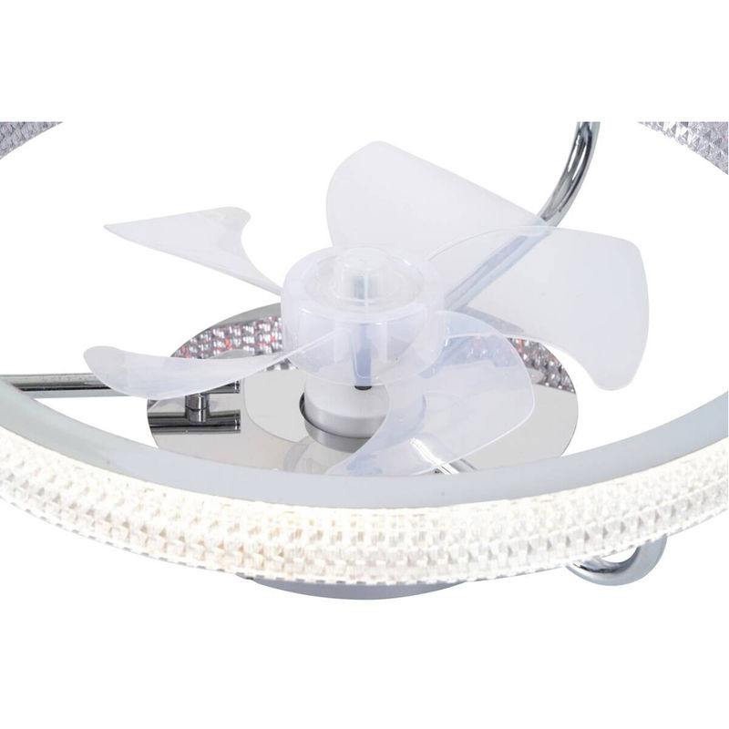 POCOline LED-Deckenventilator Eliana in Silber mit Fernbedienung, Höhe: 16 cm, Durchmesser: 50 cm - Bild 2