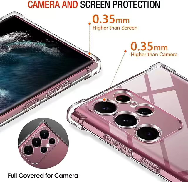 Stoßfeste transparente Silikonhülle für Samsung Galaxy S20 bis S26 Serie inkl. Ultra und FE Modelle - Bild 3