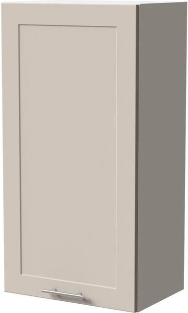 Feldmann-Wohnen Hängeschrank Oslo W4/50 Küchenschrank in Weiß und Kaschmir Matt mit Soft-Close-Türen und Regalböden, B/T/H: 50 x 32,5 x 96 cm - Bild 1
