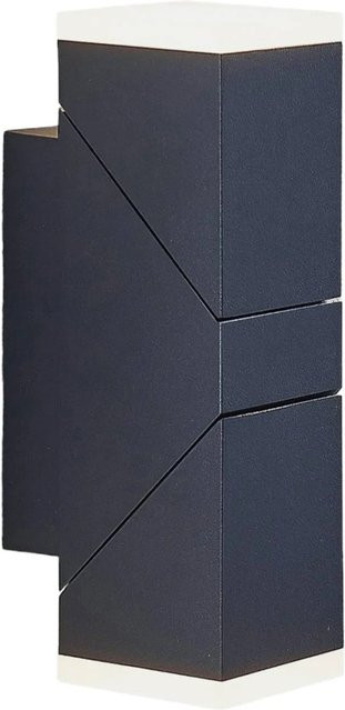 Lindby LED Außenwandleuchte Sally Modern Schwarz aus Aluminium 2-flammig IP54 - Bild 1
