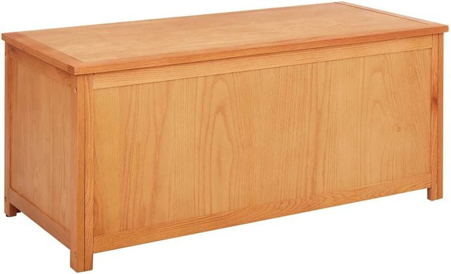 vidaXL Aufbewahrungsbox aus Holzwerkstoff und Eichenfurnier in Braun mit Soft-Close-Deckel, rustikales Design - Bild 1
