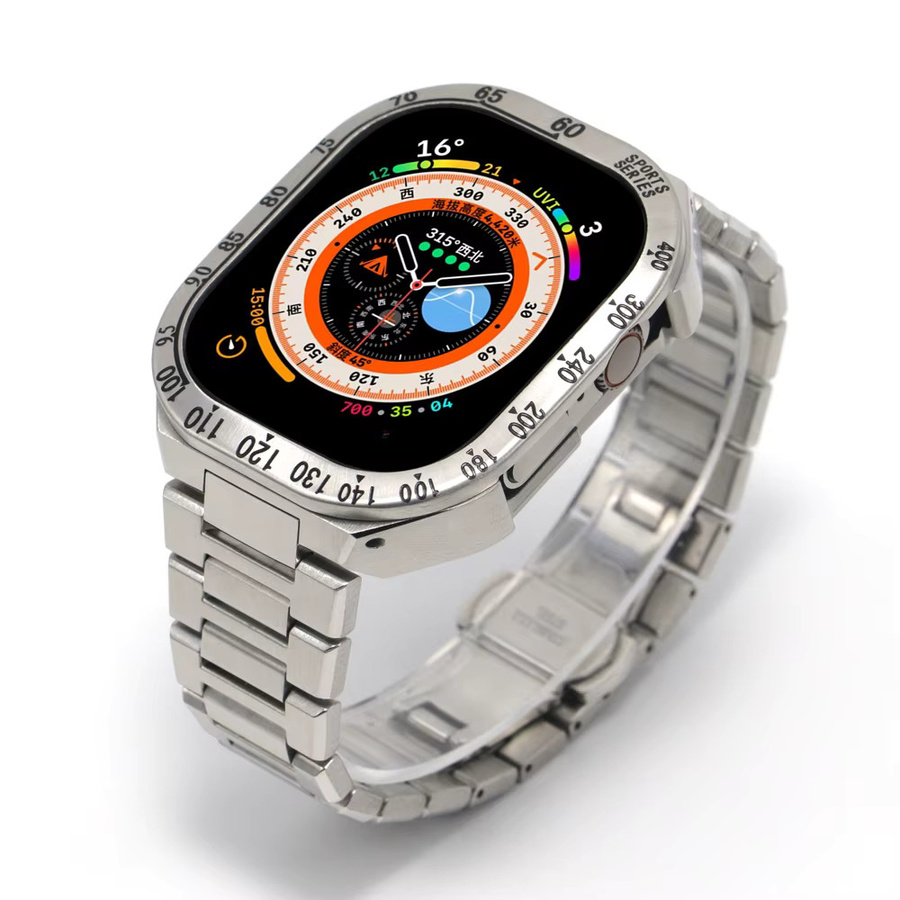 FancyWrist Umbau-Mod-Kit Metallgehäuse für Apple Watch, Edelstahl, Silber - Bild 4
