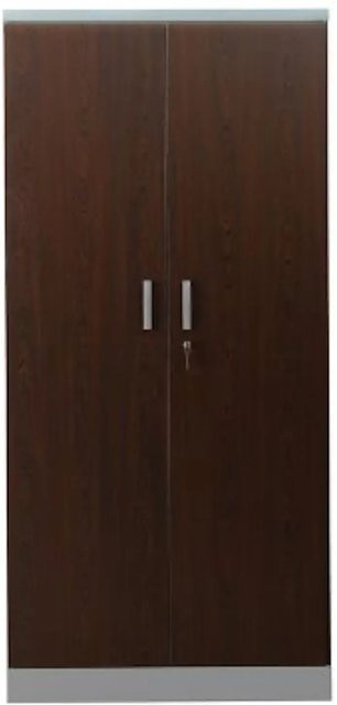 PROREGAL Aktenschrank Beetle mit 4 Fachböden und Schloss, Silber & Wenge, H x B x T: 195 x 92 x 42 cm - Bild 1