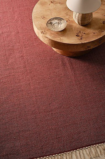 Jotex Baumwollteppich TONE in Rot, rutschfest und minimalistisch gewebt - Bild 1